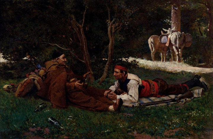 An Afternoon Libation by Jehan Georges Vibert — hand-painted animal oil painting reproduction on canvas