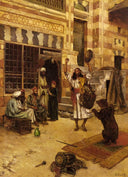 An Afternoon Show by Rudolf Ernst — heritage oil painting wall art, Orientalism