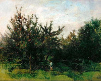 An Apple Orchard by Charles-Francois Daubigny — hand-painted botanical oil painting reproduction on canvas