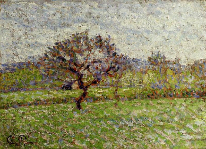 An Apple Tree at Eragny by Camille Pissarro — hand-painted botanical oil painting reproduction on canvas