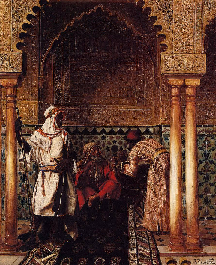 An Arab Sage by Rudolf Ernst — hand-painted architectural oil painting reproduction on canvas