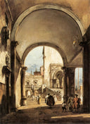 An Architectural Caprice by Francesco Guardi — heritage oil painting wall art, Baroque
