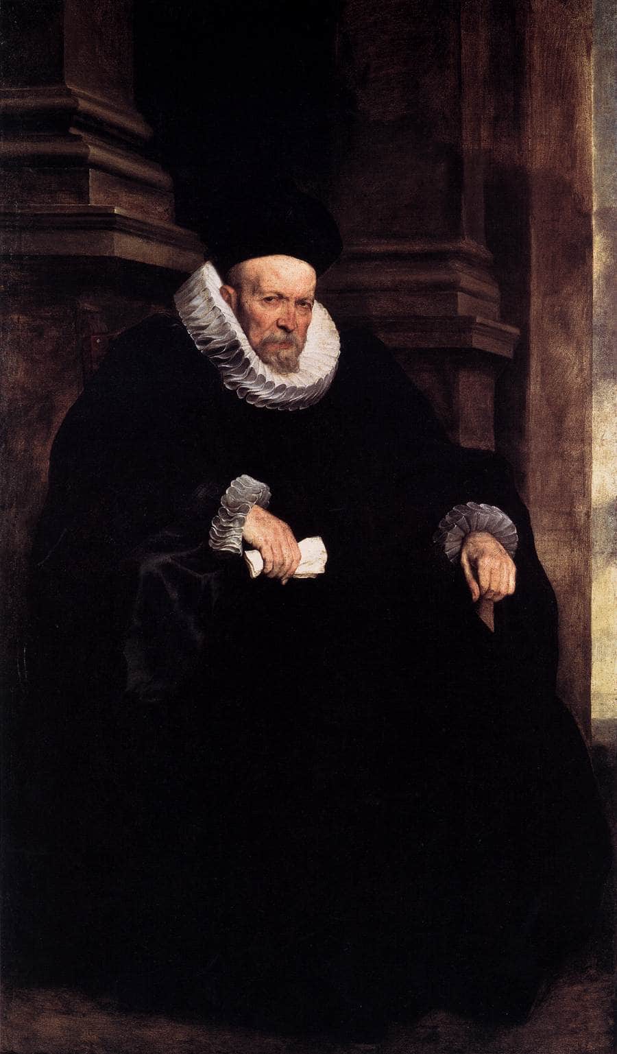 An Aristocratic Genoese by Anthony van Dyck — hand-painted portrait oil painting reproduction on canvas