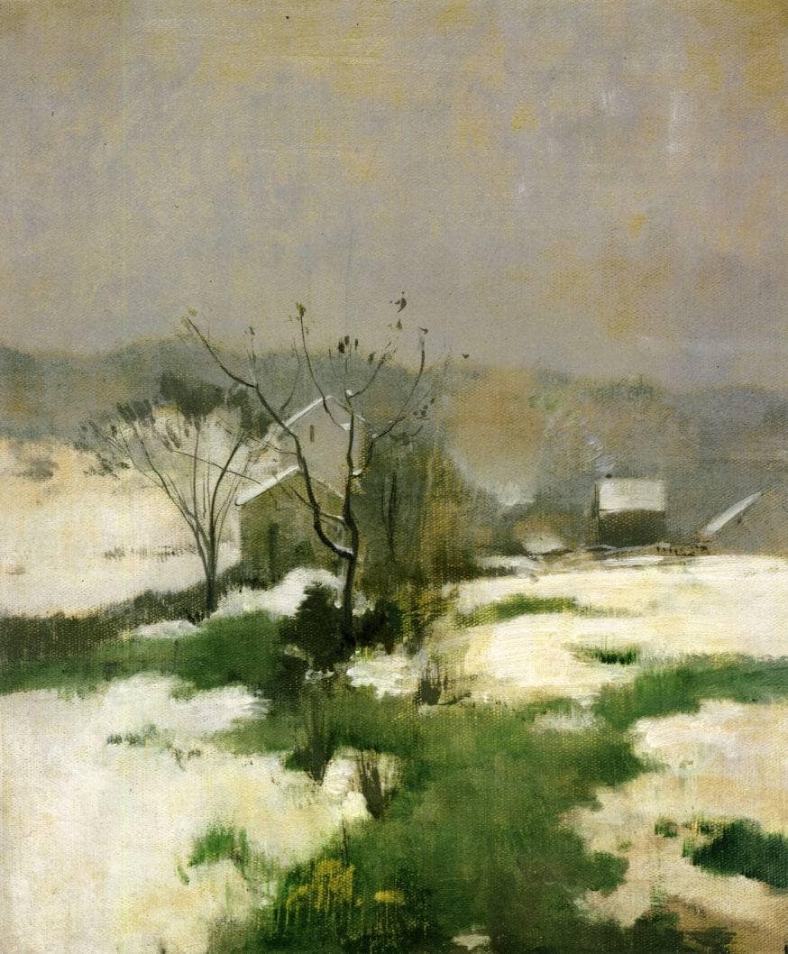 An Early Winter by John Henry Twachtman — hand-painted botanical oil painting reproduction on canvas