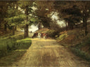 An Indiana Road by T. C. Steele — hand-painted animal oil painting reproduction on canvas