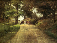 An Indiana Road by T. C. Steele — hand-painted animal oil painting reproduction on canvas