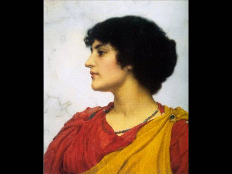 An Italian Girls Head - John William Godward