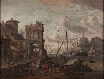 An Italian Harbor - Abraham Storck