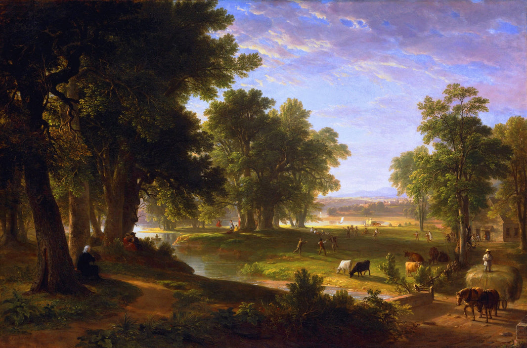 An Old Man's Reminiscences by Asher Brown Durand — hand-painted landscape oil painting reproduction on canvas
