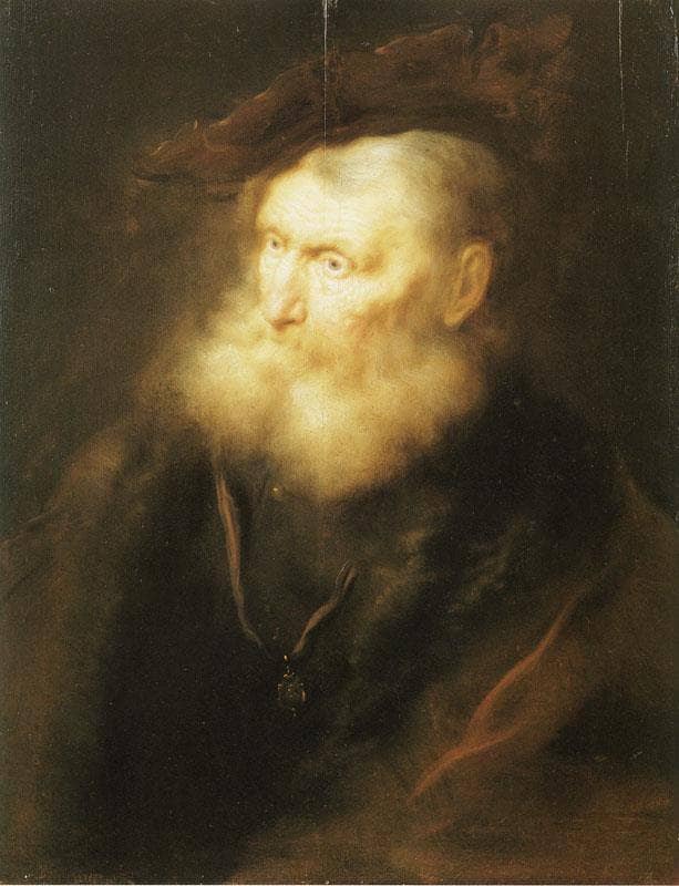 An Old Man by Salomon Koninck — hand-painted portrait oil painting reproduction on canvas