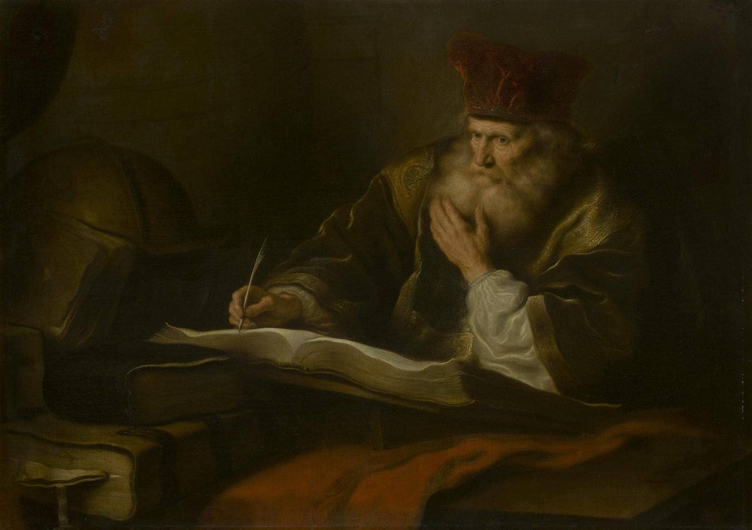 An Old Scholar by Salomon Koninck — hand-painted portrait oil painting reproduction on canvas