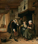 An old to Young Girl by Jan Steen — group oil painting wall art, Baroque