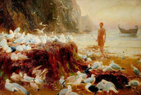 An Old World Wanderer by Briton Riviere — hand-painted cultural oil painting reproduction on canvas