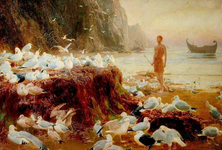 An Old World Wanderer by Briton Riviere — hand-painted cultural oil painting reproduction on canvas