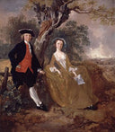 An Unknown Couple in a Landscape by Thomas Gainsborough — group oil painting wall art, Rococo