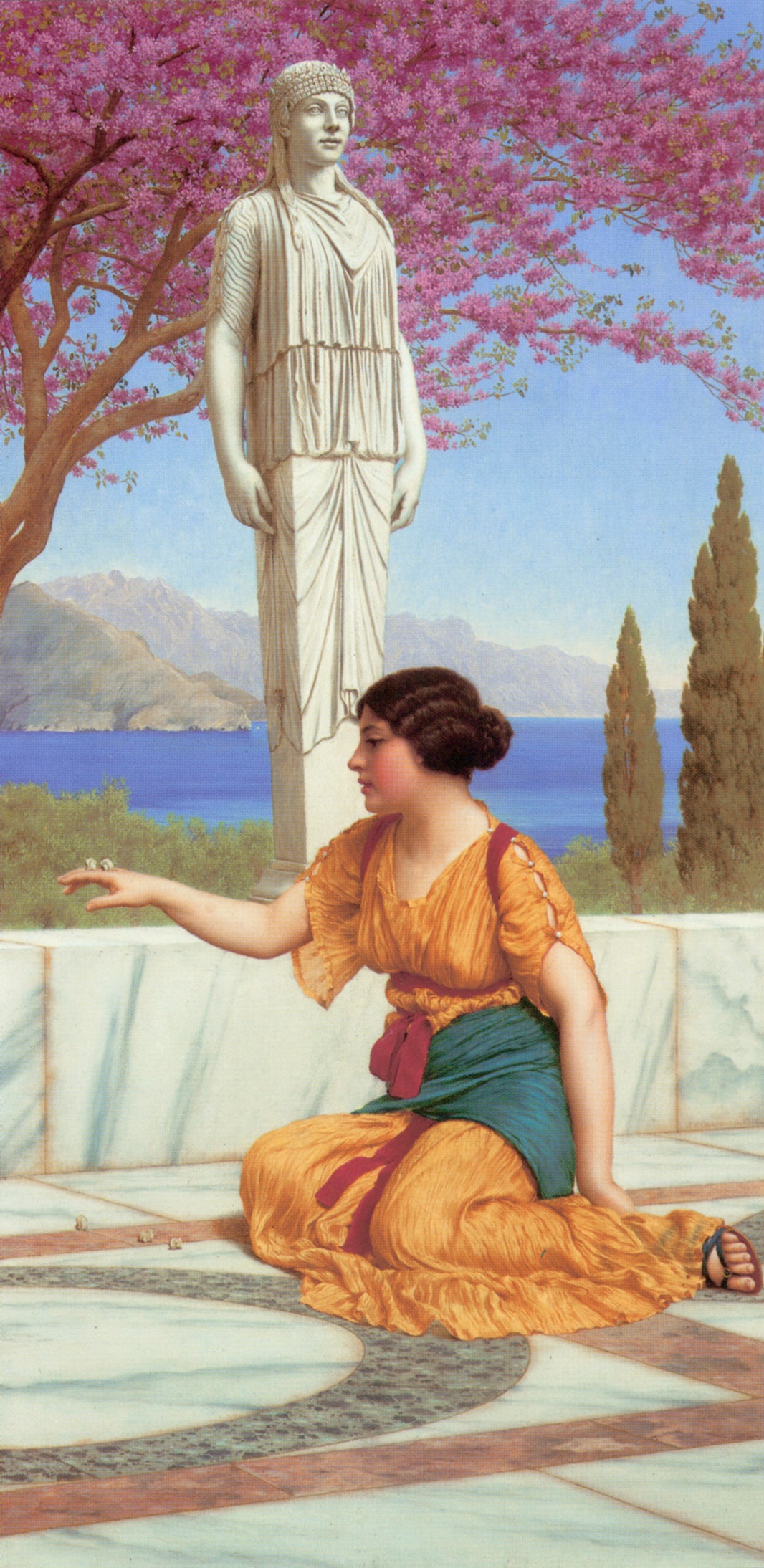 Ancient Pastimes by John William Godward, hand-painted cultural oil painting reproduction on canvas