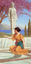 Ancient Pastimes by John William Godward, male oil painting wall art, Neoclassicism