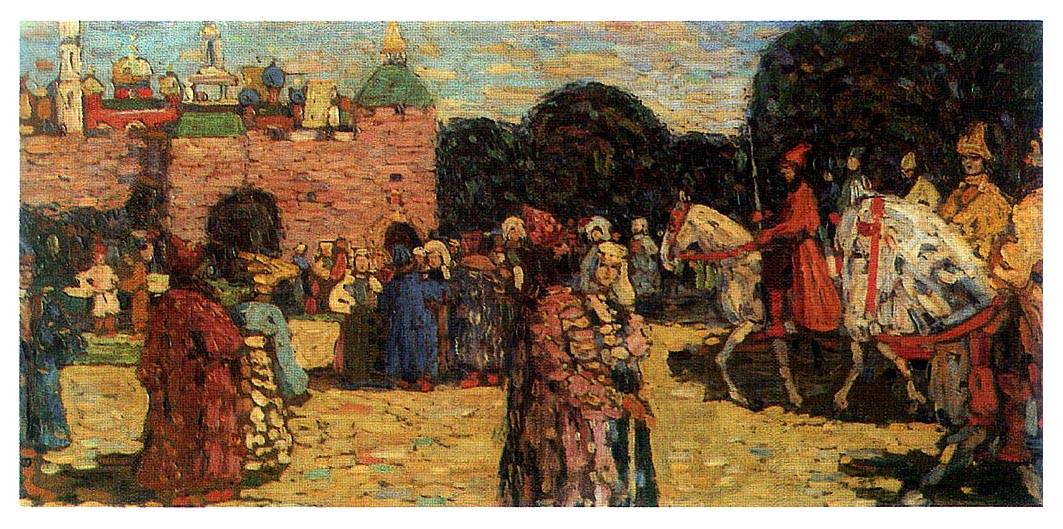 Ancient Russia by Wassily Kandinsky, hand-painted animal oil painting reproduction on canvas