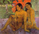 And the Gold of Their Bodies by Paul Gauguin — male oil painting wall art, Post Impressionism