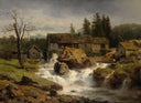 The Mill by Andreas Achenbach — hand-painted eco oil painting reproduction on canvas