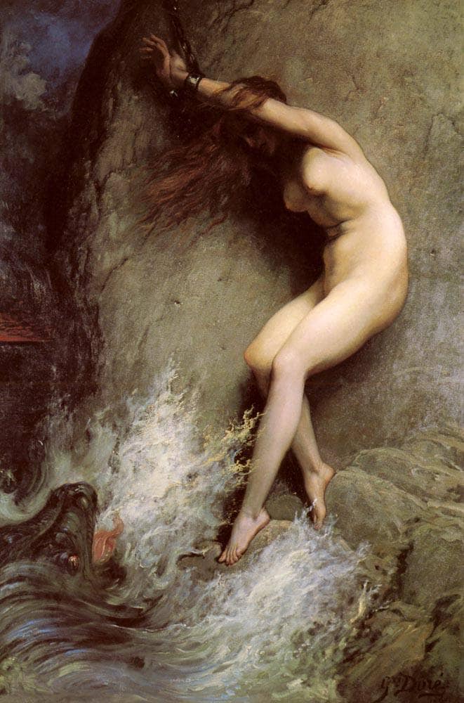 Andromeda by Gustave Dore — hand-painted cultural oil painting reproduction on canvas