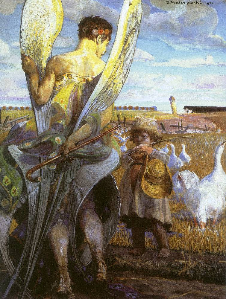 Angel, I will follow you by Jacek Malczewski — hand-painted abstract oil painting reproduction on canvas