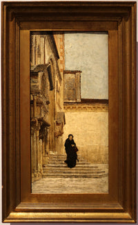 Grandma (after Mass) by Angelo Dall'Oca Bianca — hand-painted architectural oil painting reproduction on canvas