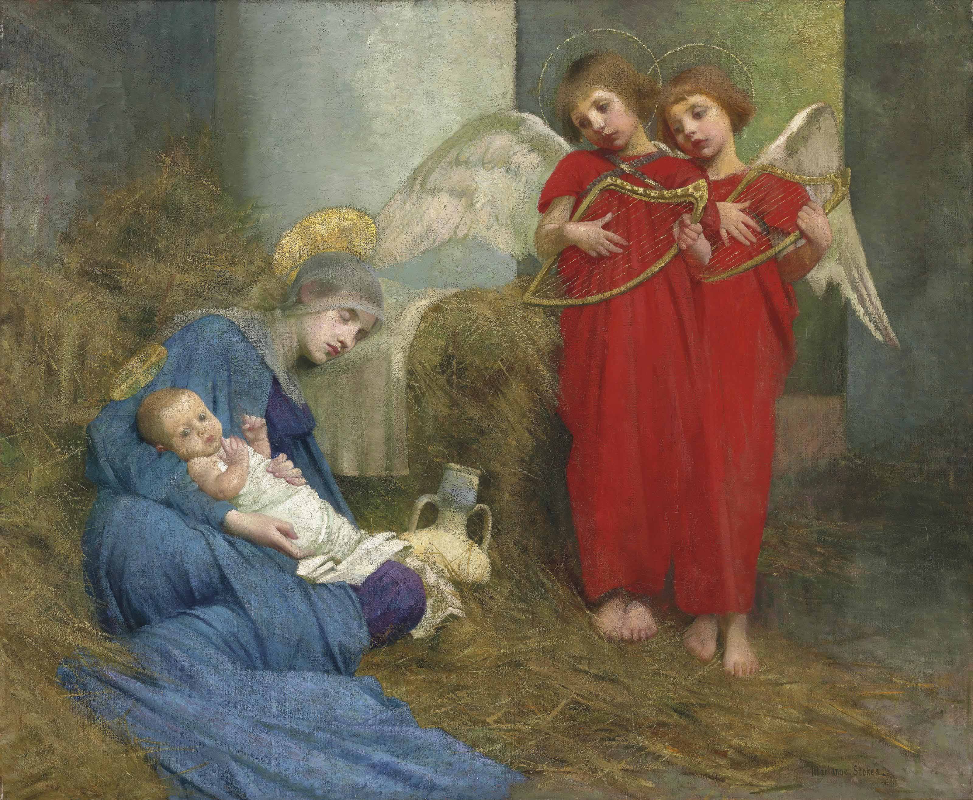 Angels Entertaining the Holy Child - Marianne Stokes