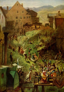 Arrival in Seeshaupt by Carl Spitzweg — urban oil painting wall art, Biedermeier