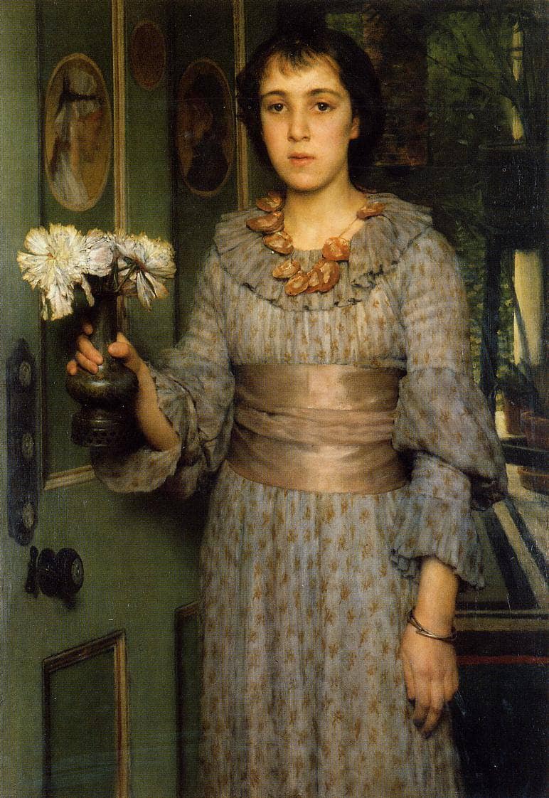 Anna Alma Tadema by Sir Lawrence Alma-Tadema — hand-painted portrait oil painting reproduction on canvas