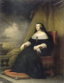 Anne D'autriche, Reine De France by Charles de Steuben — female oil painting wall art, Romanticism