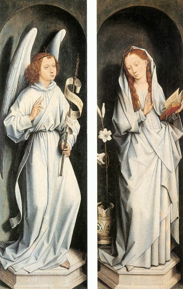 Annunciation by Hans Memling — hand-painted cultural oil painting reproduction on canvas