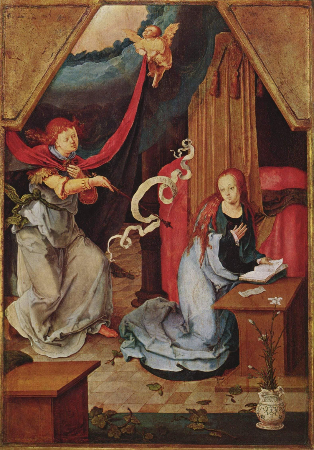 Annunciation by Lucas van Leyden — hand-painted cultural oil painting reproduction on canvas