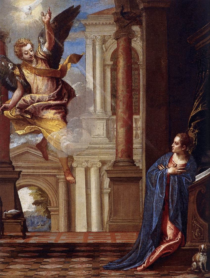 Annunciation by Paolo Veronese — hand-painted cultural oil painting reproduction on canvas