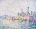 Antibes, the towers by Paul Signac — hand-painted architectural oil painting reproduction on canvas