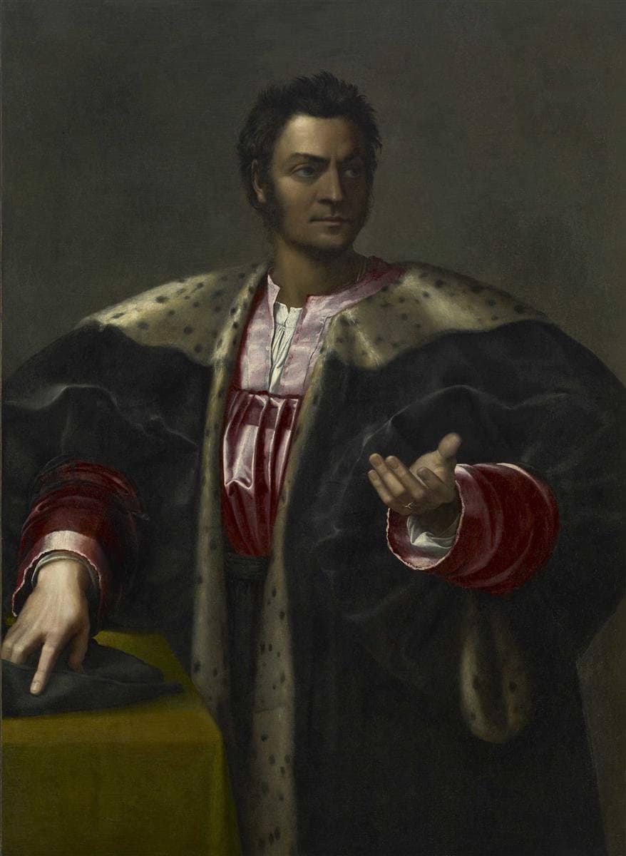 Anton Francesco Degli Abizzi by Sebastiano del Piombo — hand-painted portrait oil painting reproduction on canvas