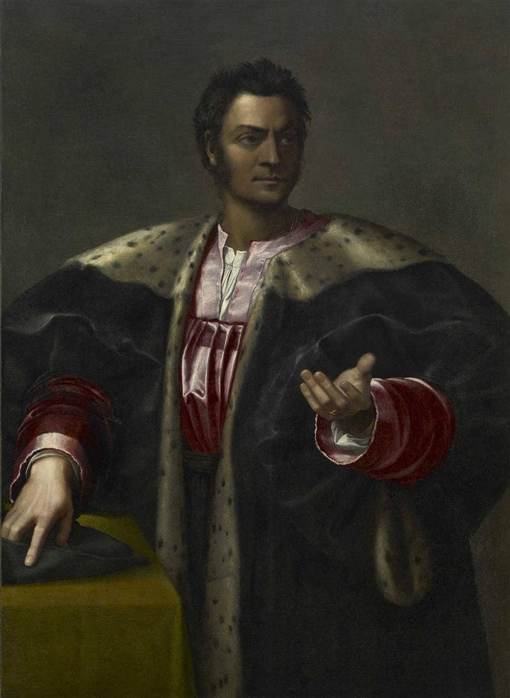 Anton Francesco Degli Abizzi by Sebastiano del Piombo — hand-painted portrait oil painting reproduction on canvas