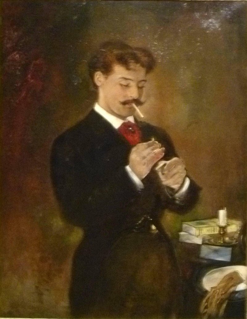 Portrait of a young man on gallery wrap