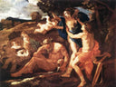 Apollo and Daphne by Nicolas Poussin — hand-painted cultural oil painting reproduction on canvas