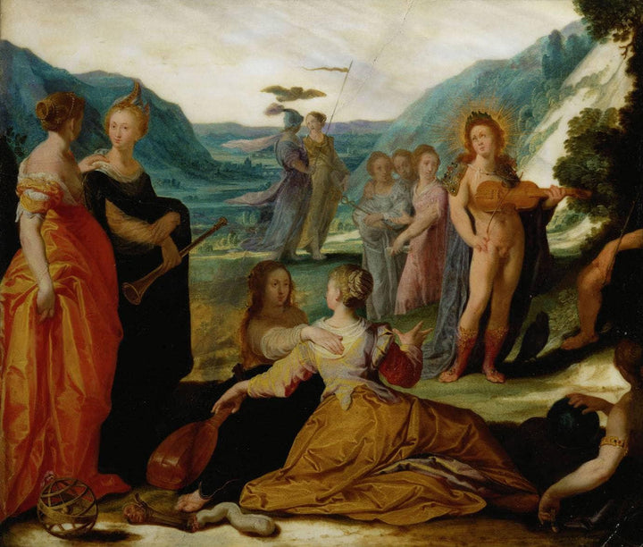 Apollo and the Muse by Bartholomeus Spranger — hand-painted cultural oil painting reproduction on canvas