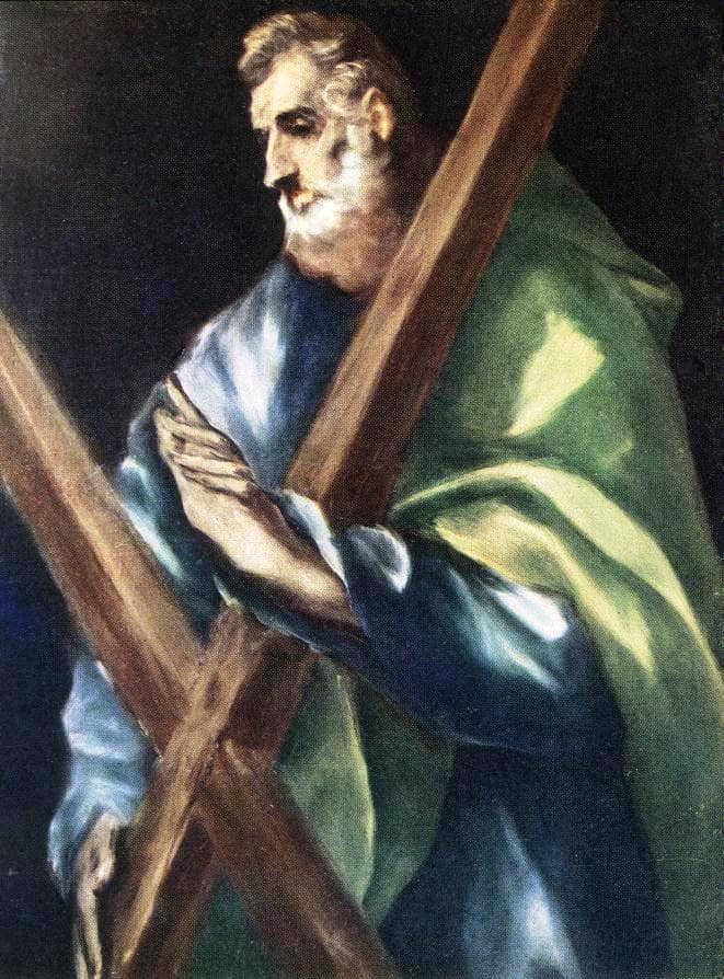 Apostle St. Andrew by El Greco — hand-painted portrait oil painting reproduction on canvas