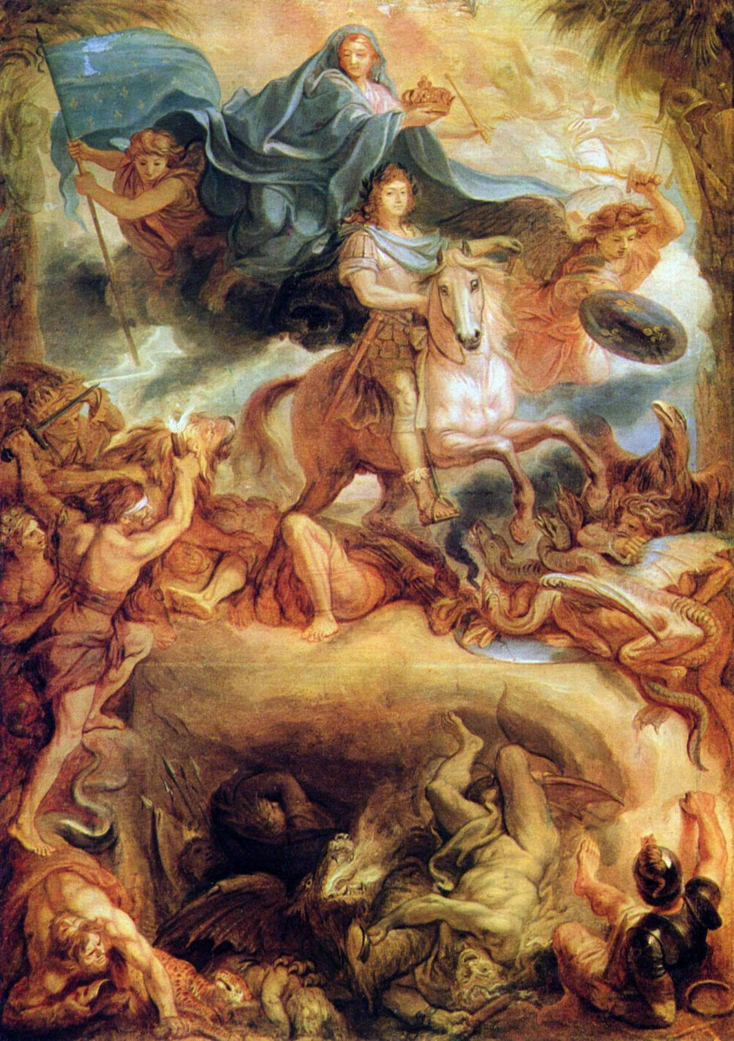 Apotheosis of Louis XIV by Charles Le Brun — hand-painted cultural oil painting reproduction on canvas