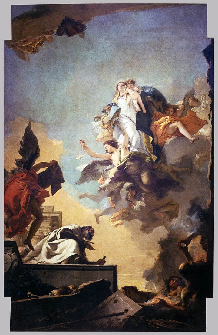 Apparition of the Virgin to St Simon Stock by Giovanni Battista Tiepolo — hand-painted cultural oil painting reproduction on canvas