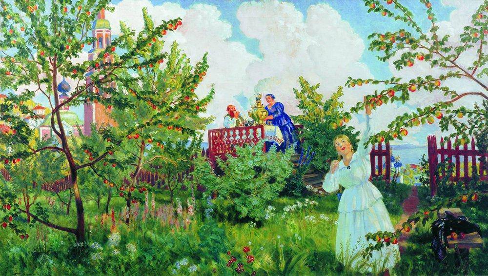 Apple Orchard - Boris Kustodiev