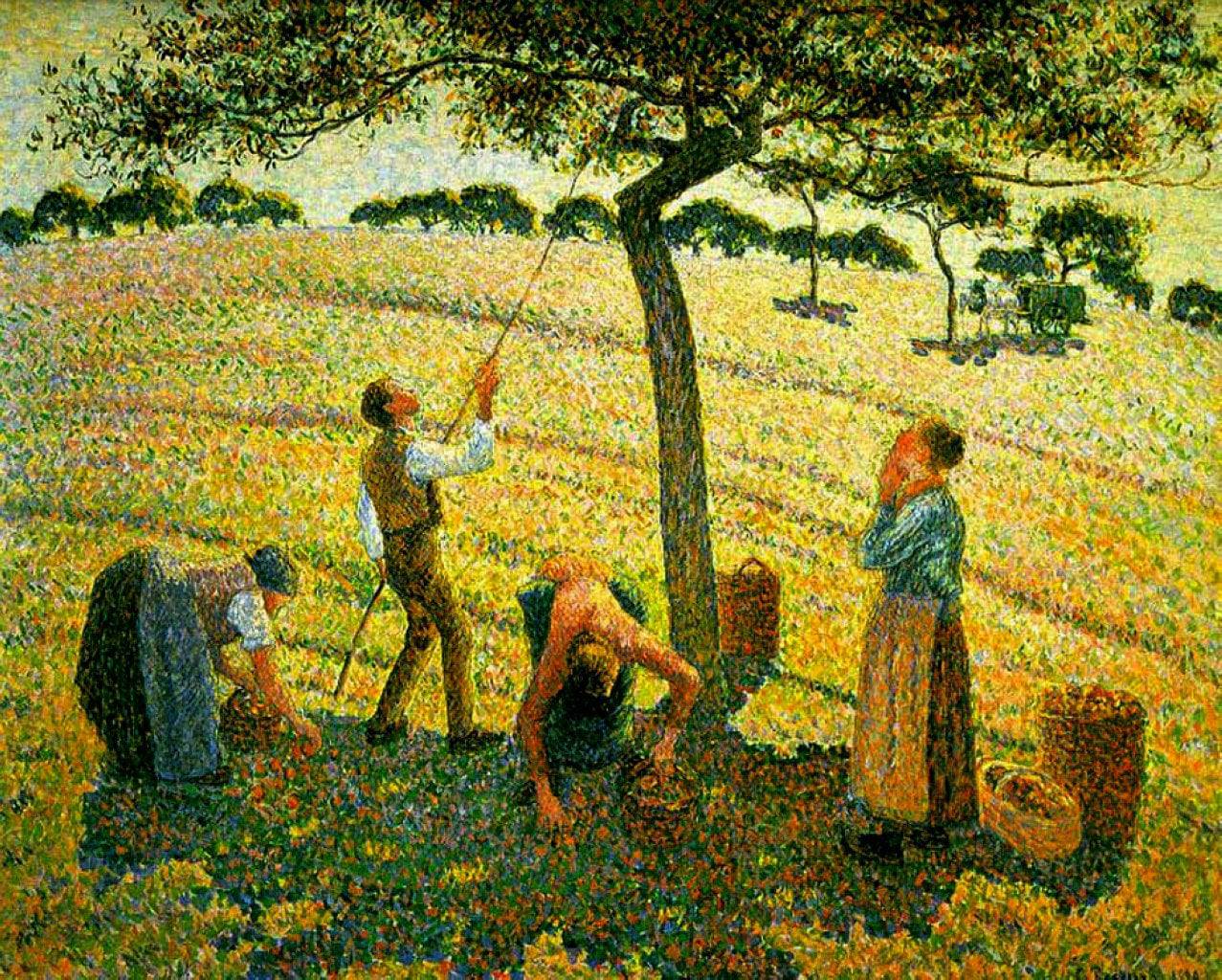 Apple Picking at Eragny-sur-Epte - Camille Pissarro