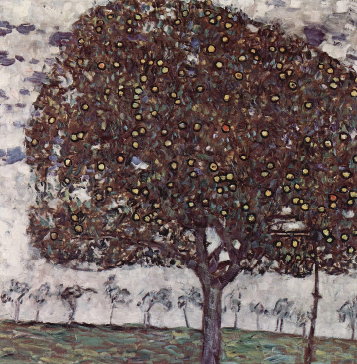 Apple Tree II by Gustav Klimt — hand-painted botanical oil painting reproduction on canvas