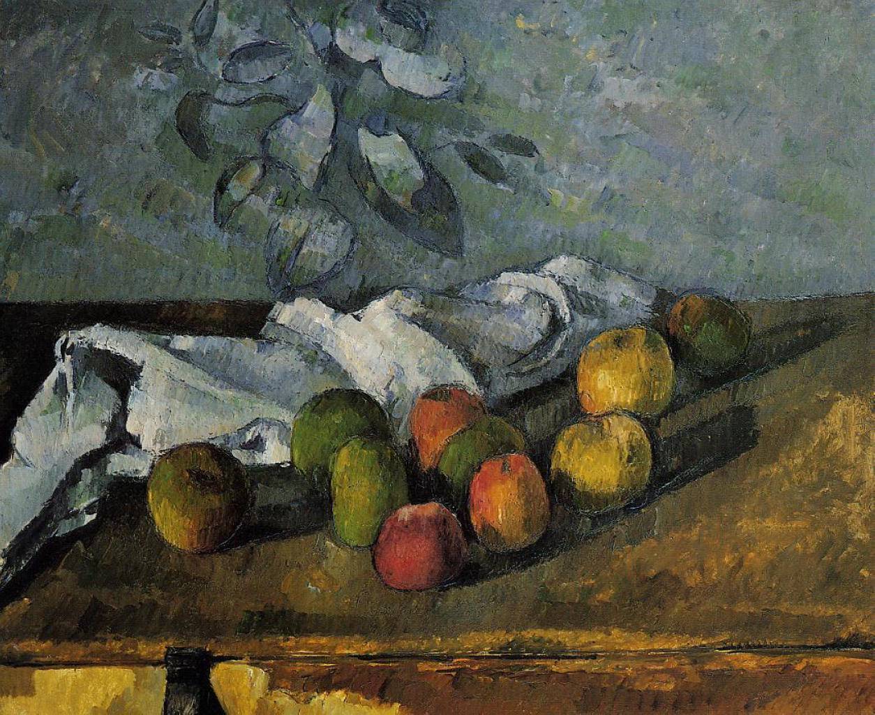 Apples and a Napkin - Paul Cezanne