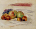 Apples and Grapes by Pierre-Auguste Renoir — fruit oil painting wall art, Impressionism