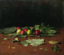 Apples and Leaves by Ilya Repin — fruit oil painting wall art, Realism