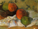 Apples in bowl by Paul Gauguin — fruit oil painting wall art, Post Impressionism